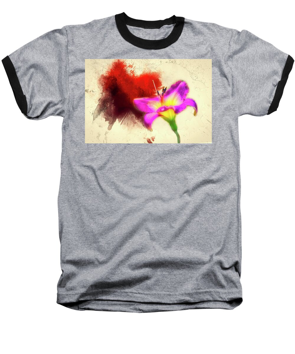 Daylily Baseball T-Shirt featuring the photograph Impulse by Ches Black