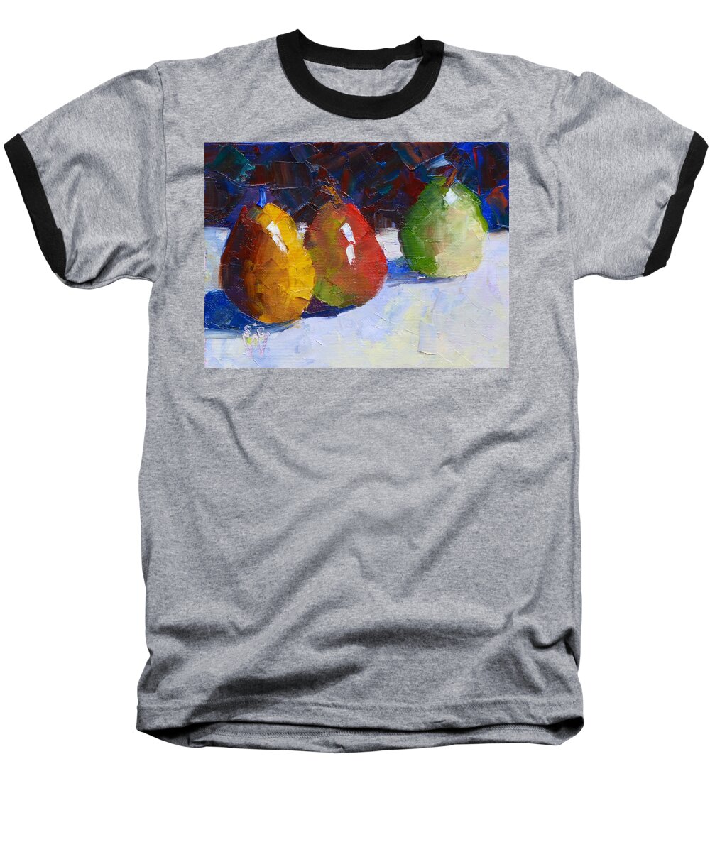 Still Life Baseball T-Shirt featuring the painting In A Row by Susan Woodward