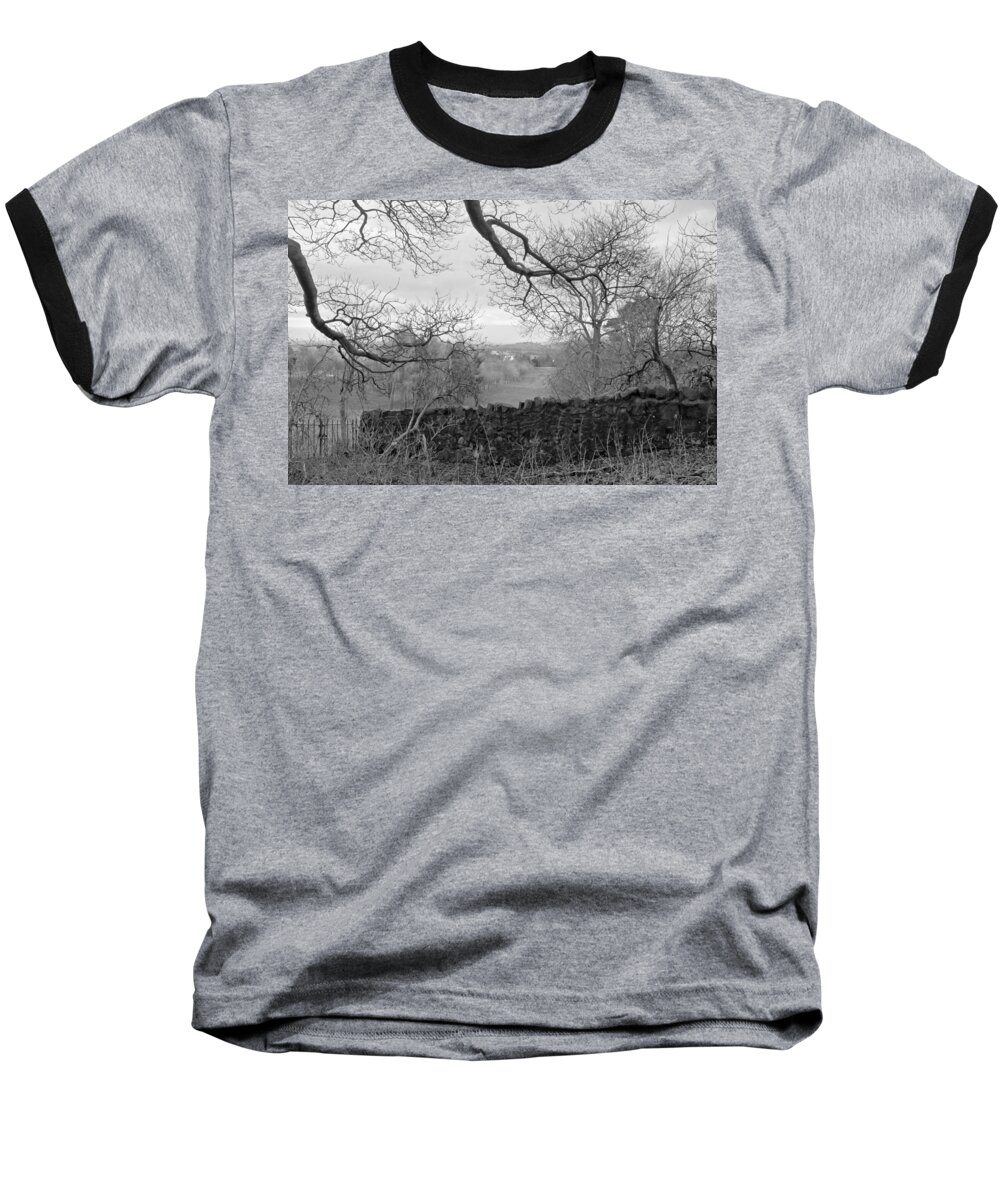 Bare Tree Baseball T-Shirt featuring the photograph In December. by Elena Perelman