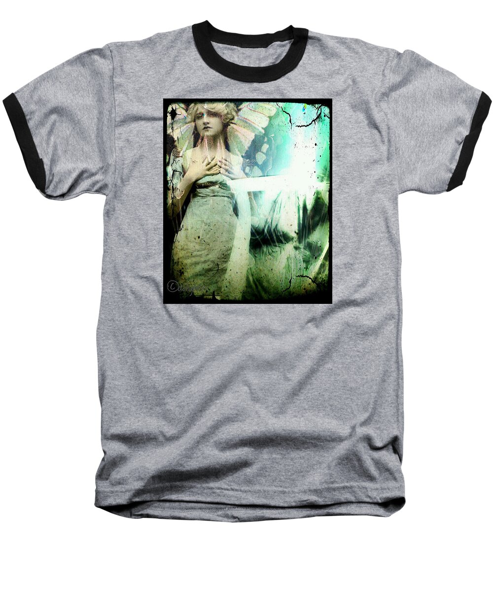 Woman Baseball T-Shirt featuring the digital art In Her Dreams She Could Fly Unfettered by Delight Worthyn