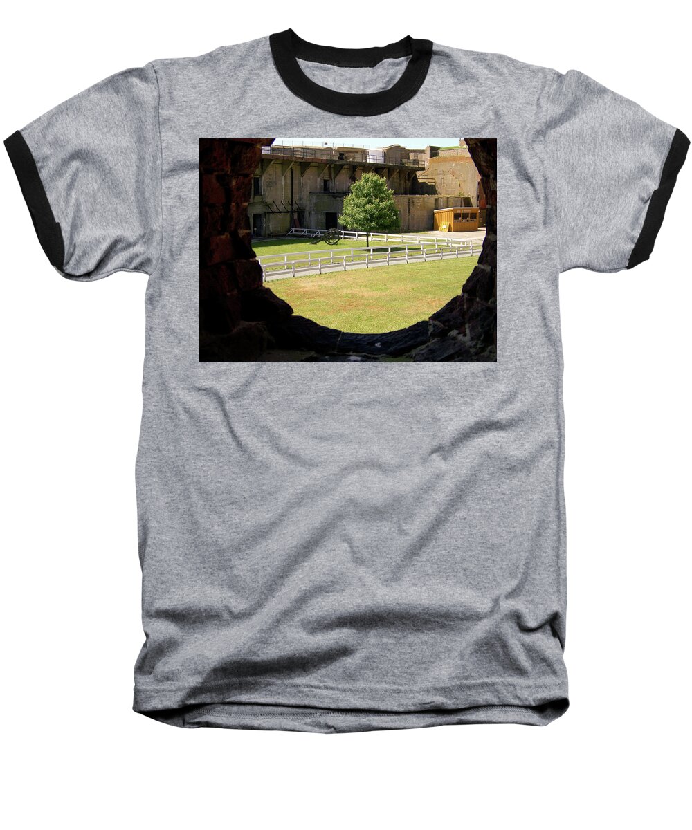 Fort Delaware Baseball T-Shirt featuring the photograph In the Eye of the Fort by Trish Tritz