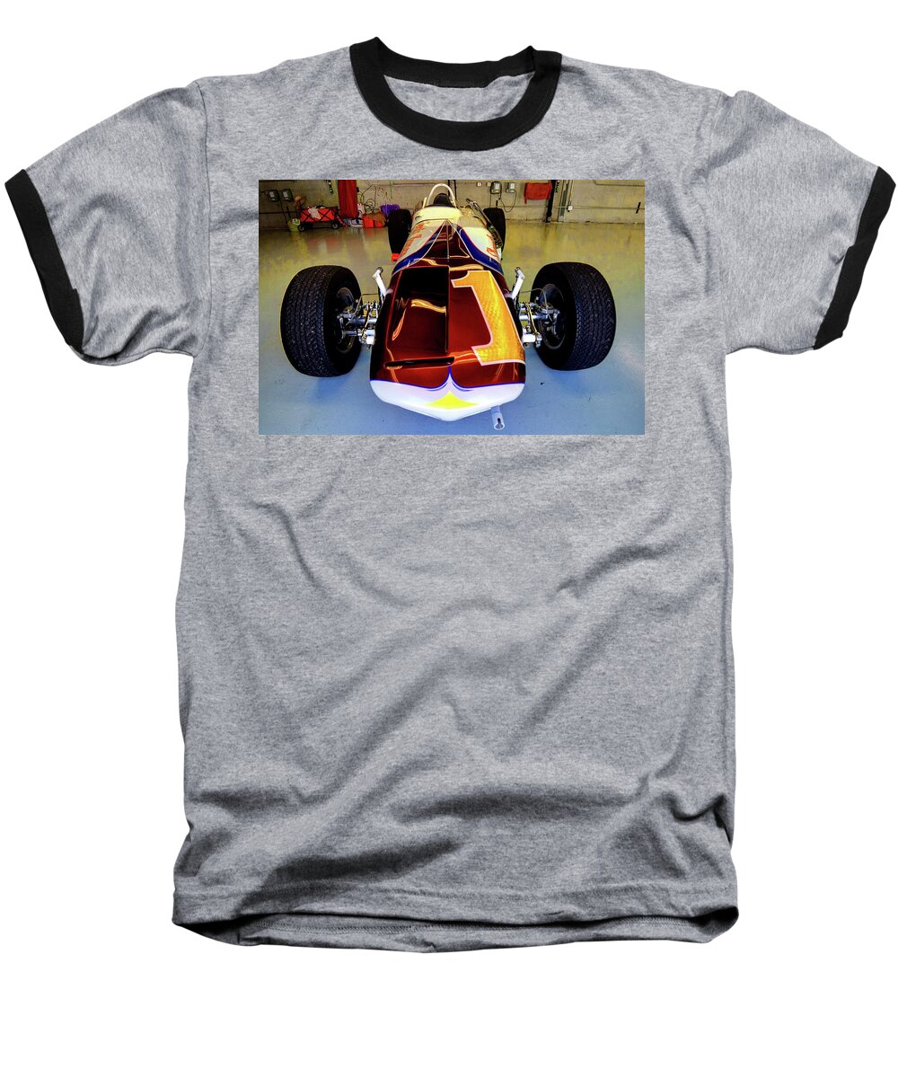 Indy 500 Baseball T-Shirt featuring the photograph Indy 500 Watson Roadster 1964 by Josh Williams