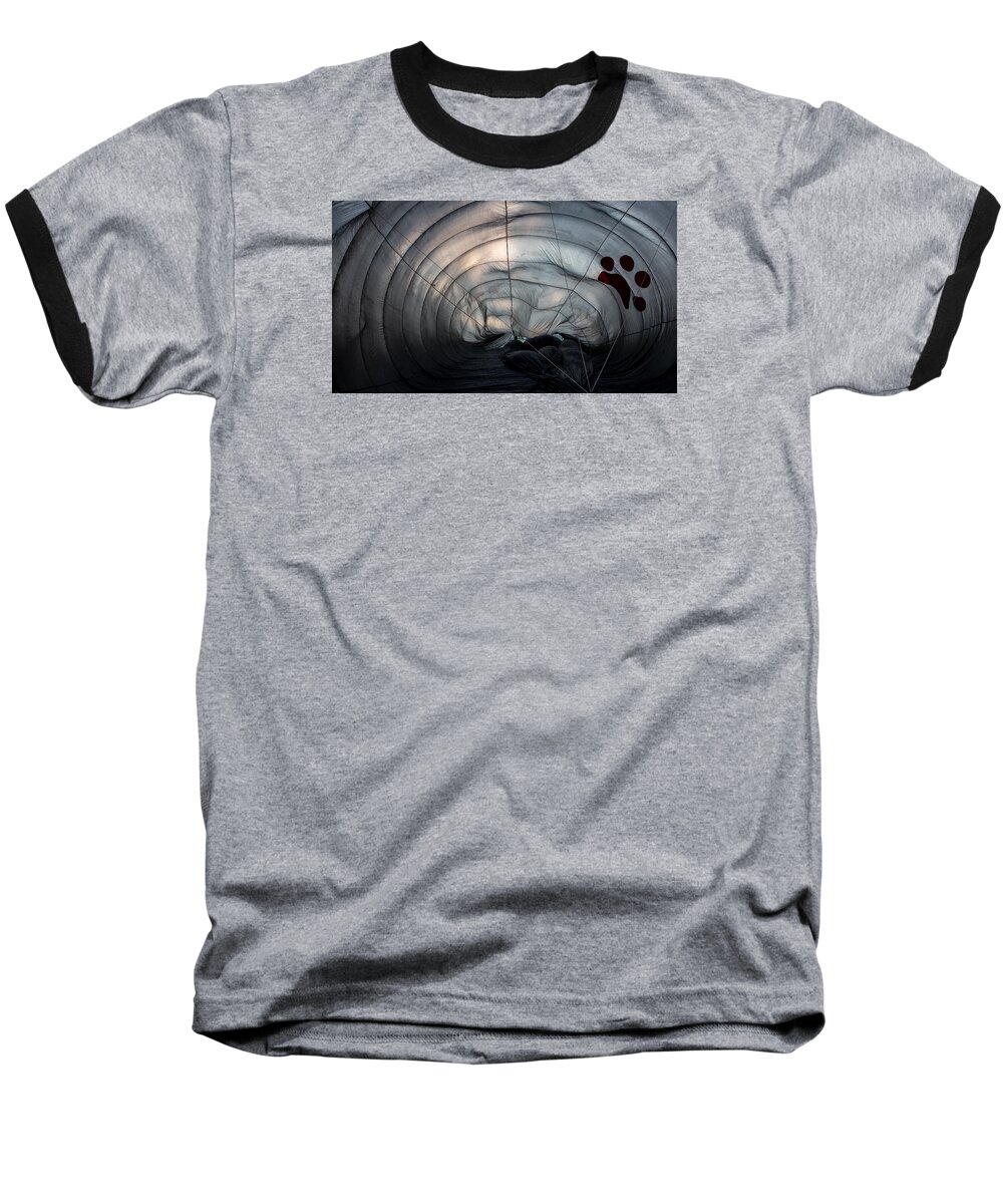 Abstract Baseball T-Shirt featuring the photograph Inside a hot air balloon by Kyle Lee