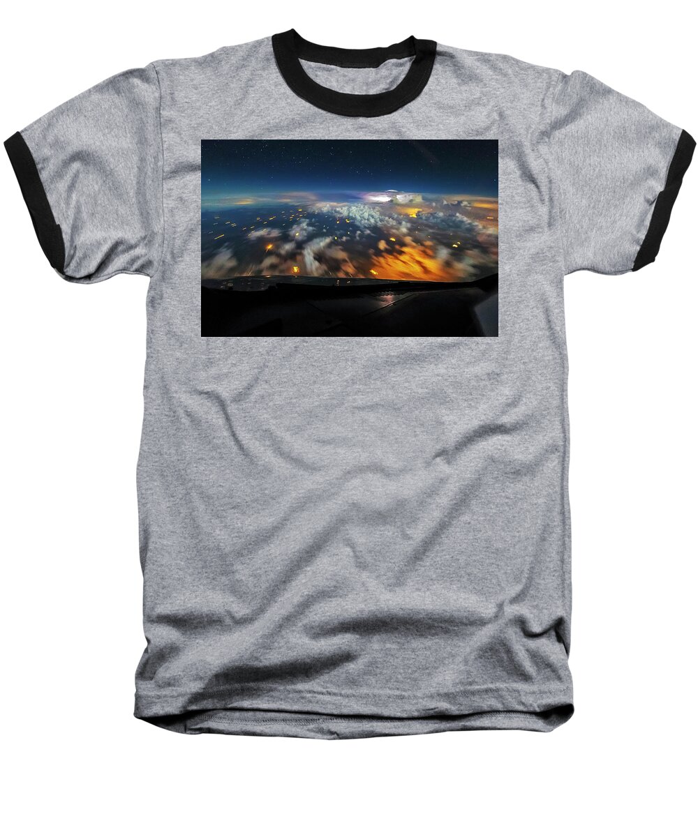 Astronomy Baseball T-Shirt featuring the photograph Into the Storm by Ralf Rohner