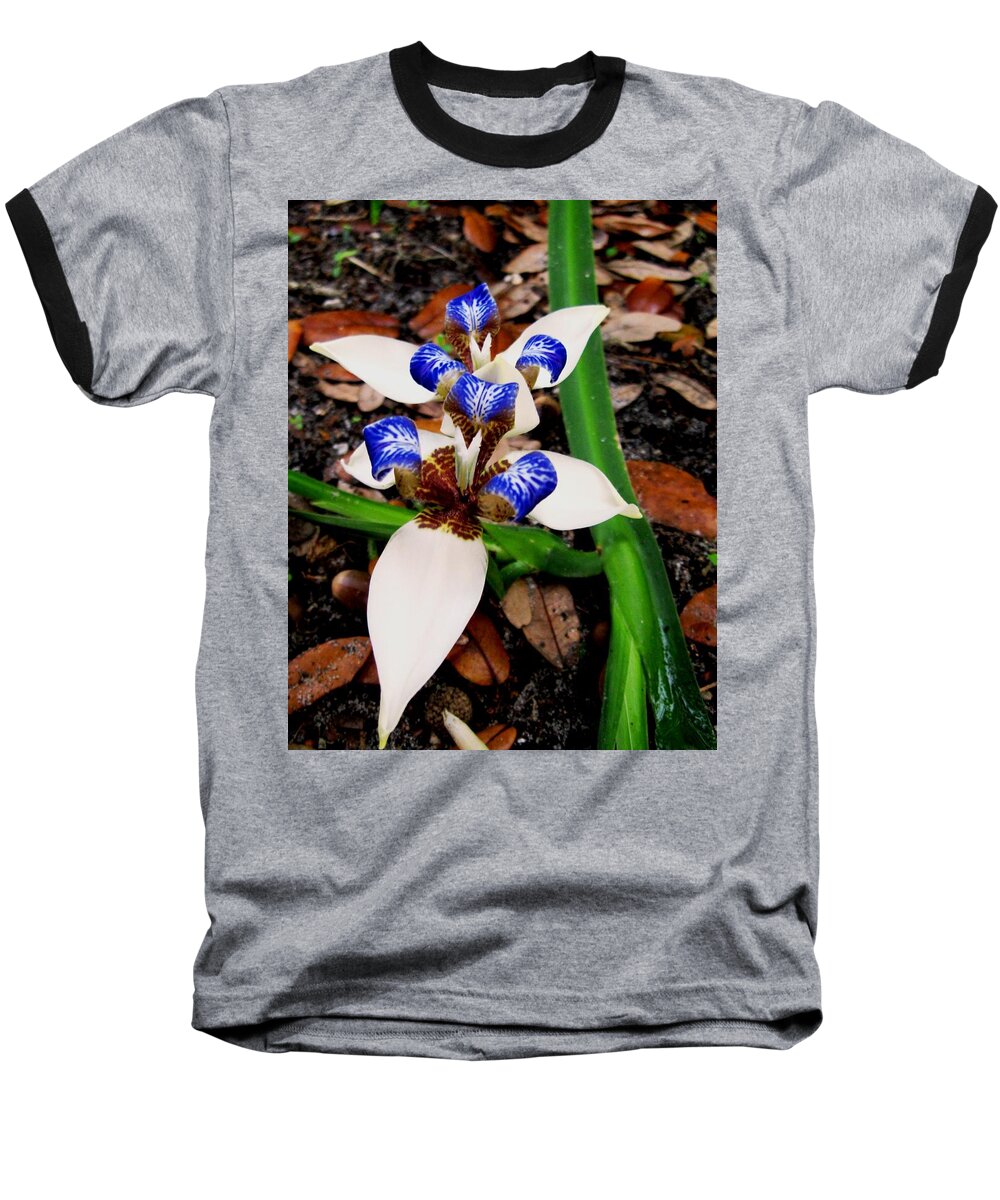 Iris Baseball T-Shirt featuring the photograph Iris by Angela Murray