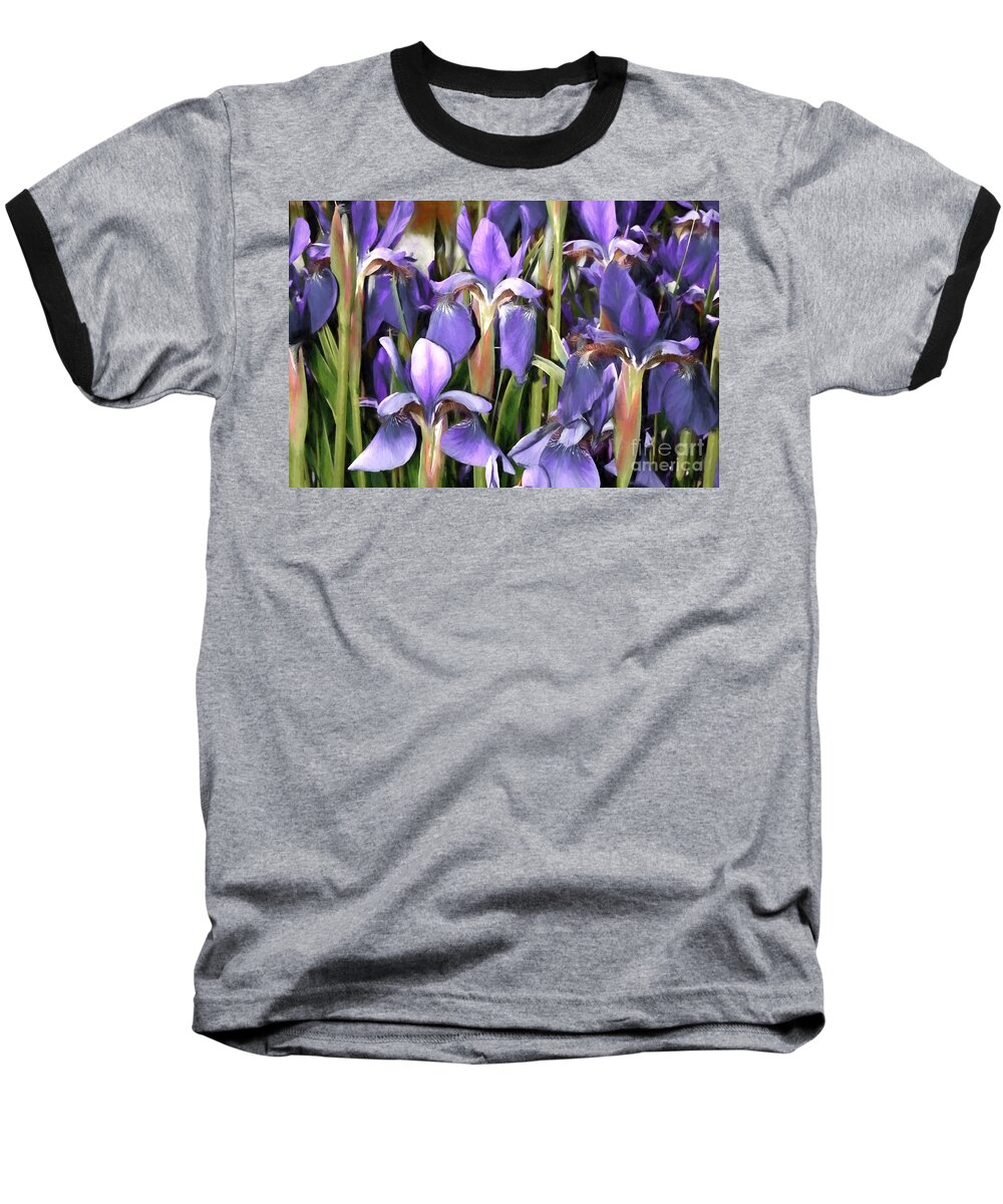 Iris Baseball T-Shirt featuring the photograph Iris Fantasy by Benanne Stiens
