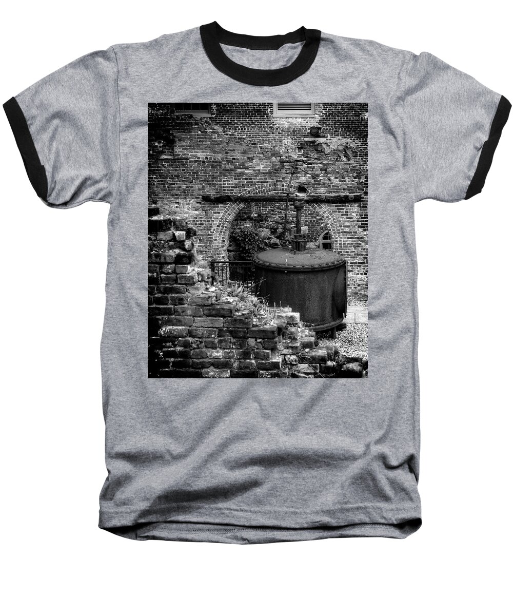 Antique Baseball T-Shirt featuring the photograph Ironworks Remains by Alan Raasch