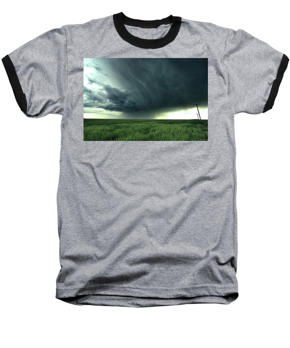 The Baseball T-Shirt featuring the photograph Irrigation by Brian Gustafson