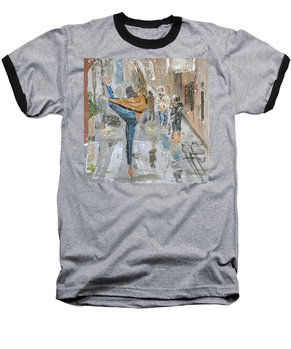Winter Baseball T-Shirt featuring the painting Is grace ever out of place by Ovidiu Ervin Gruia