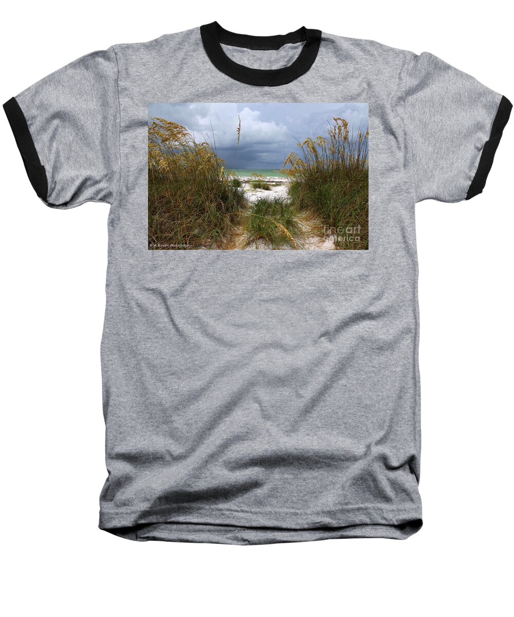Beach Baseball T-Shirt featuring the photograph Island Trail out to the Beach by Barbara Bowen