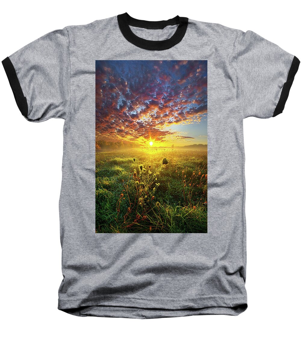 Clouds Baseball T-Shirt featuring the photograph It Begins With A Word by Phil Koch