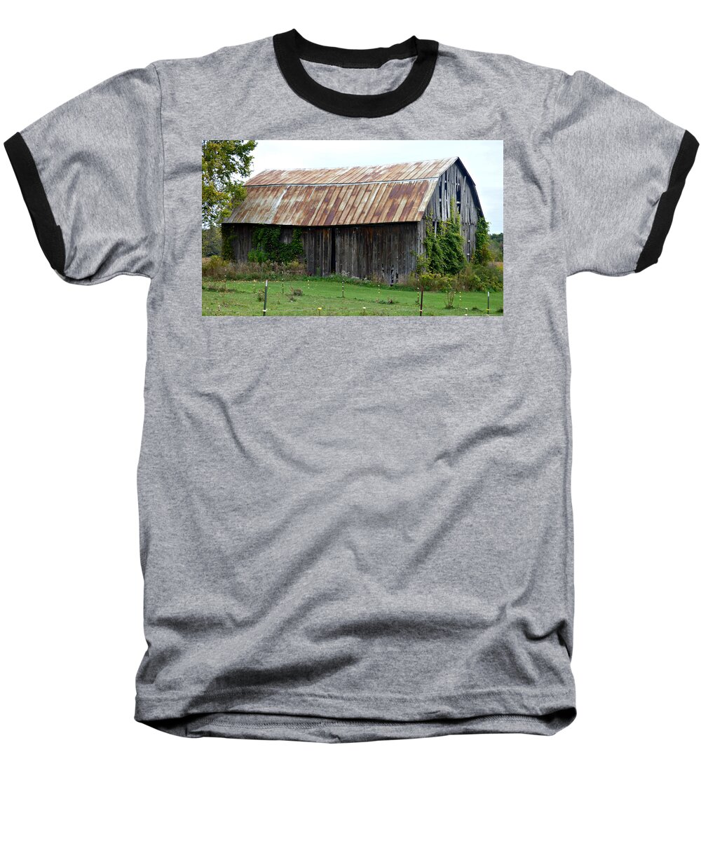 Barn Baseball T-Shirt featuring the photograph It's A Little Bit Rusty by Scott Ward