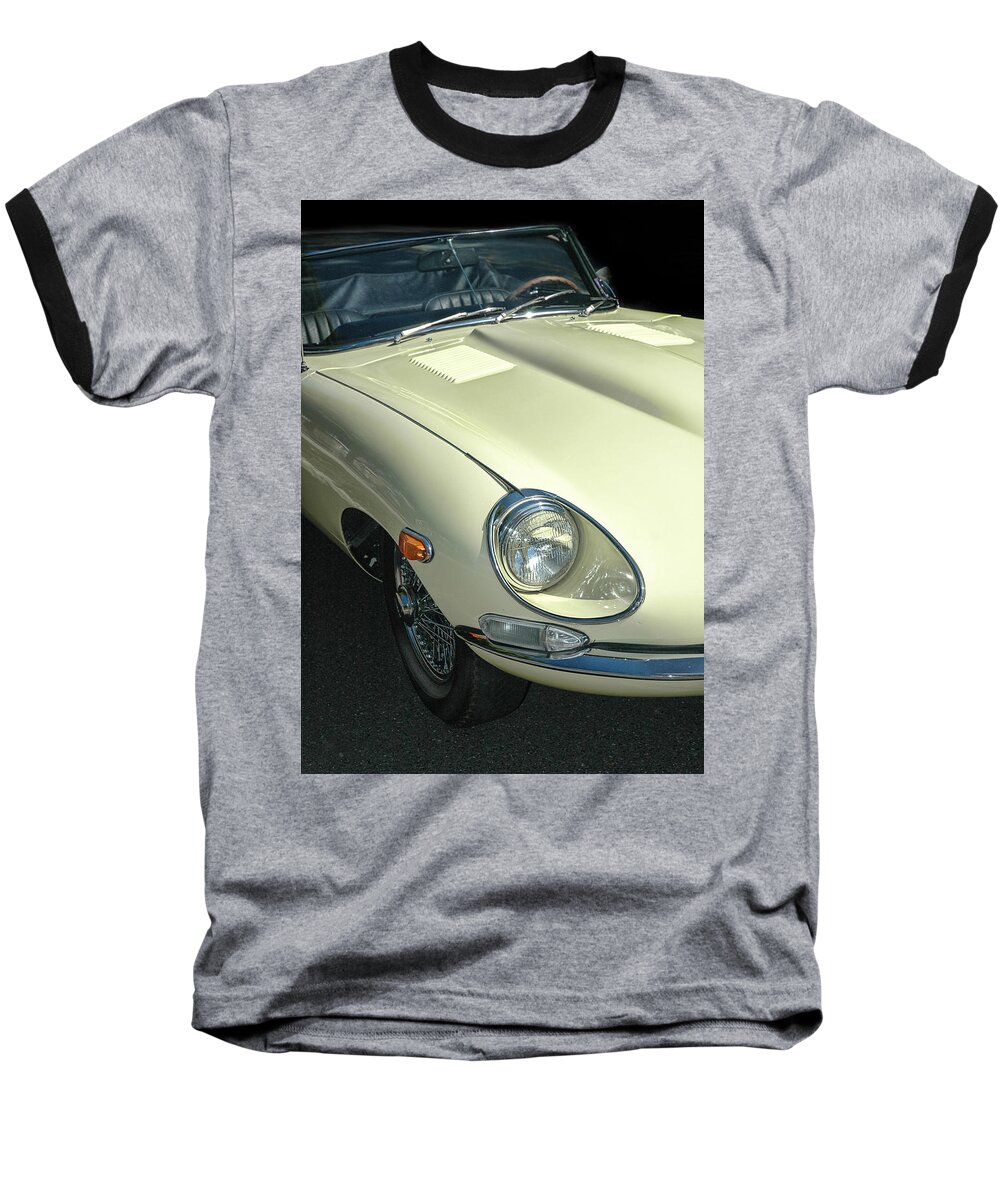 Jaguar Baseball T-Shirt featuring the photograph Jaguar XKE Roadster by Dave Mills