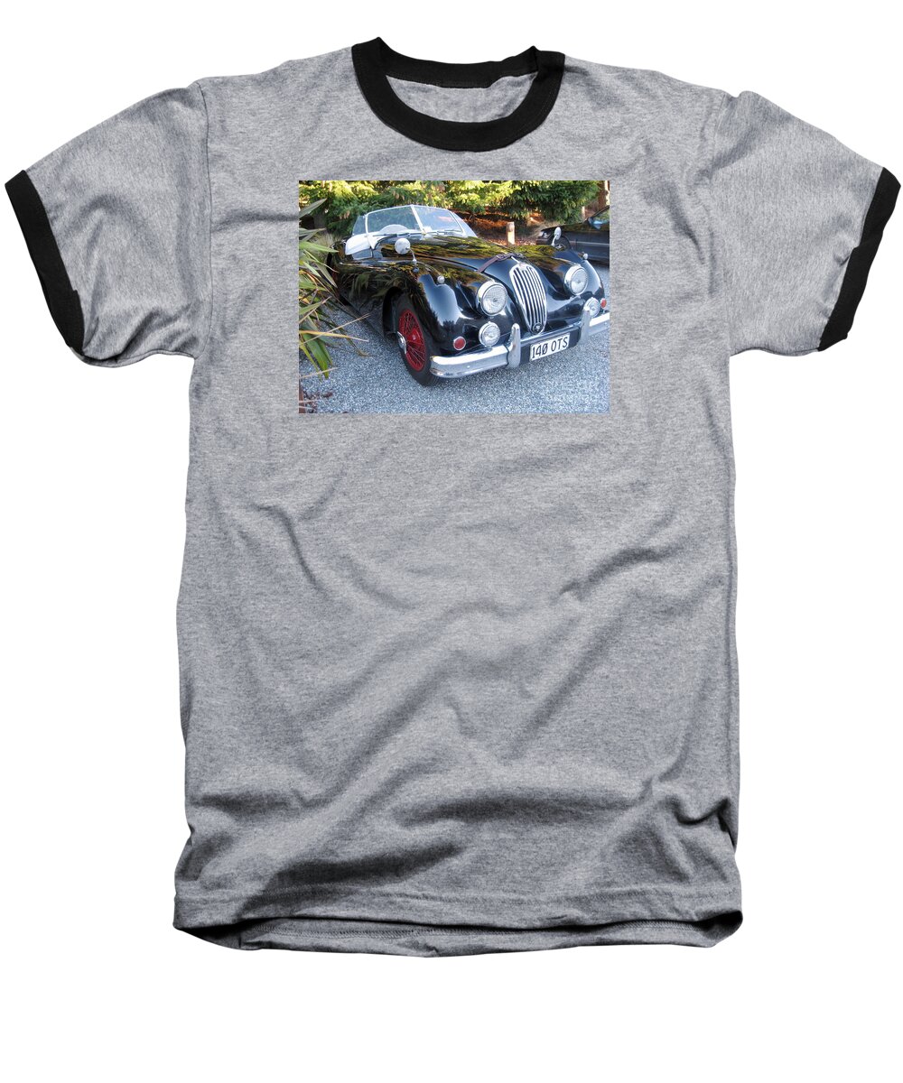Antique Jaguar Car Baseball T-Shirt featuring the painting Jaguar140_OTS by Kathryn Barry