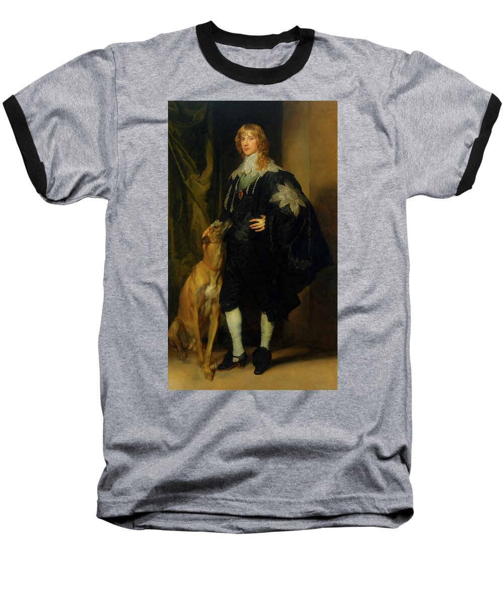 Painting Baseball T-Shirt featuring the painting James Stuart - Duke Of Richmond And Lennox            by Mountain Dreams
