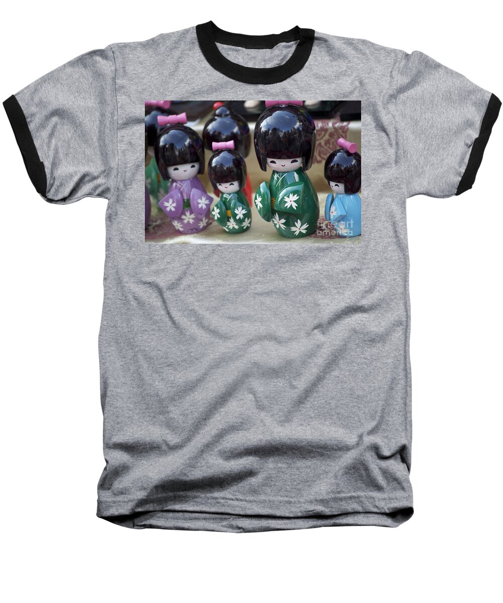 Japanese Baseball T-Shirt featuring the photograph Japanese Dolls by Anjanette Douglas