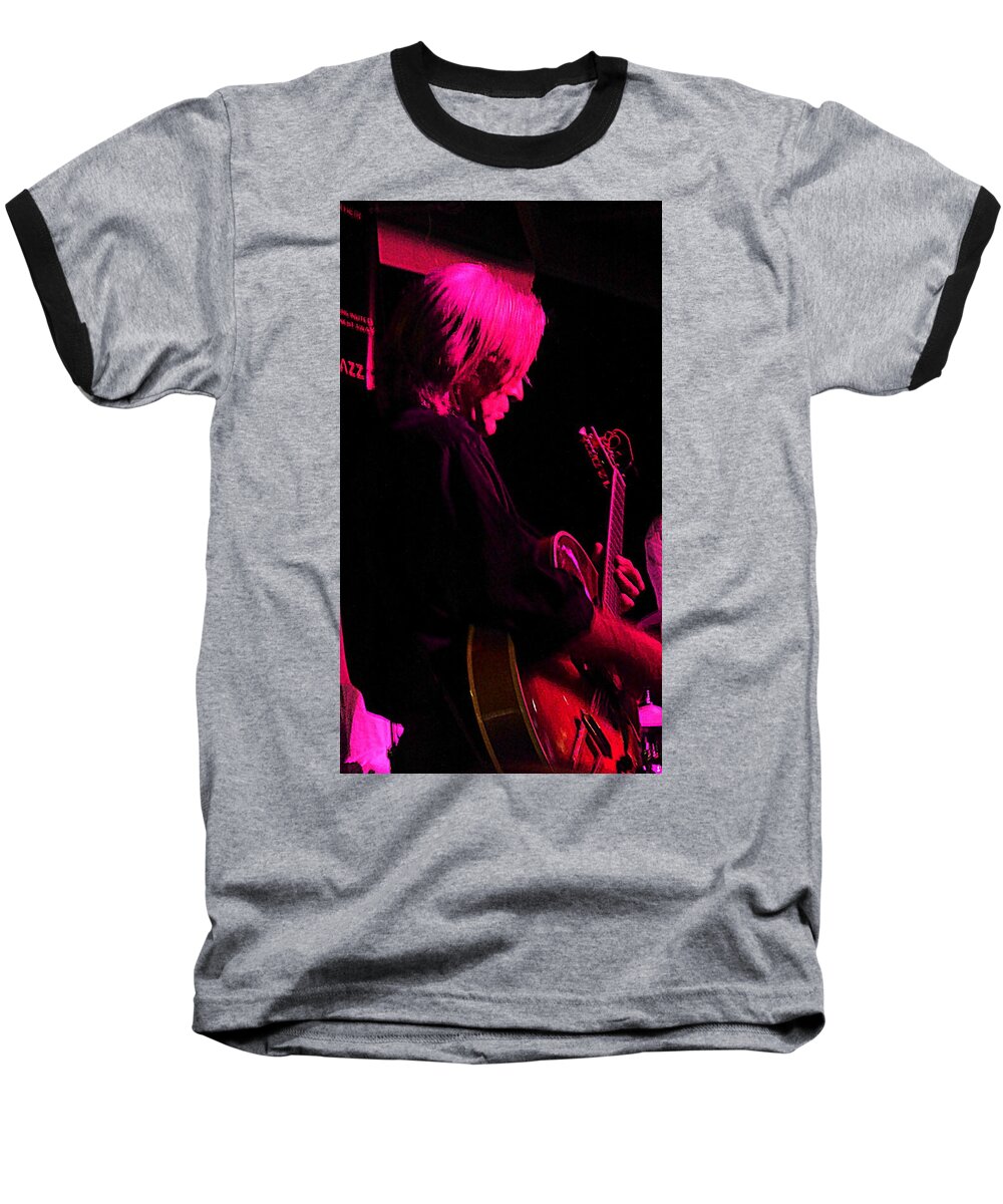 Guitar Baseball T-Shirt featuring the photograph Jazz Guitarist by Lori Seaman