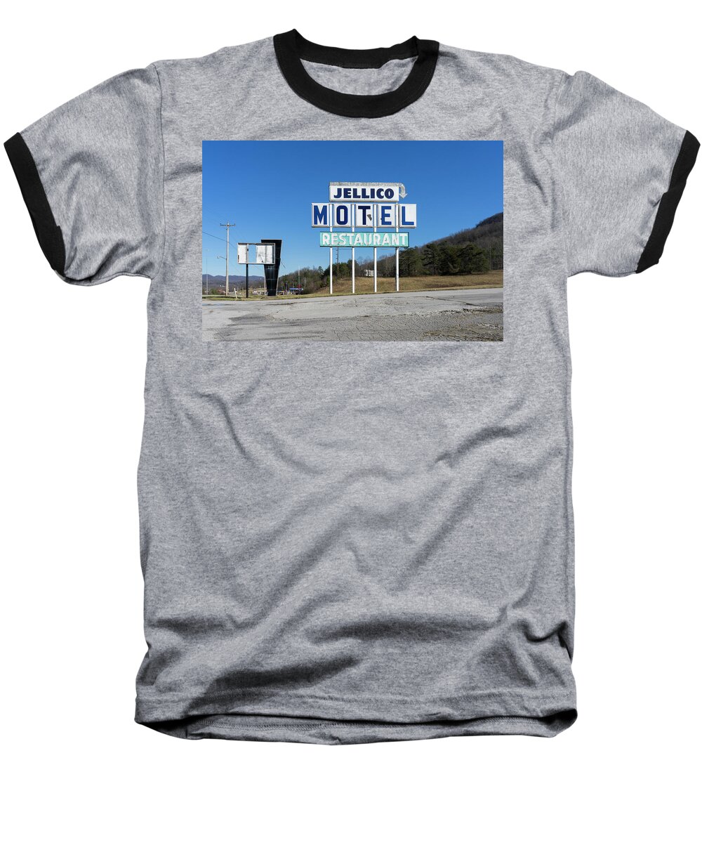 Sharon Popek Baseball T-Shirt featuring the photograph Jellico Motel by Sharon Popek