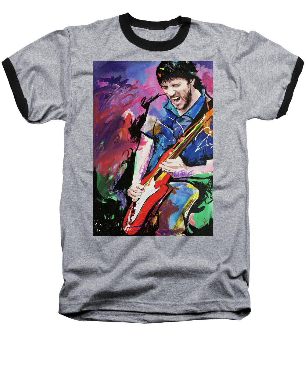 John Baseball T-Shirt featuring the painting John Frusciante by Richard Day