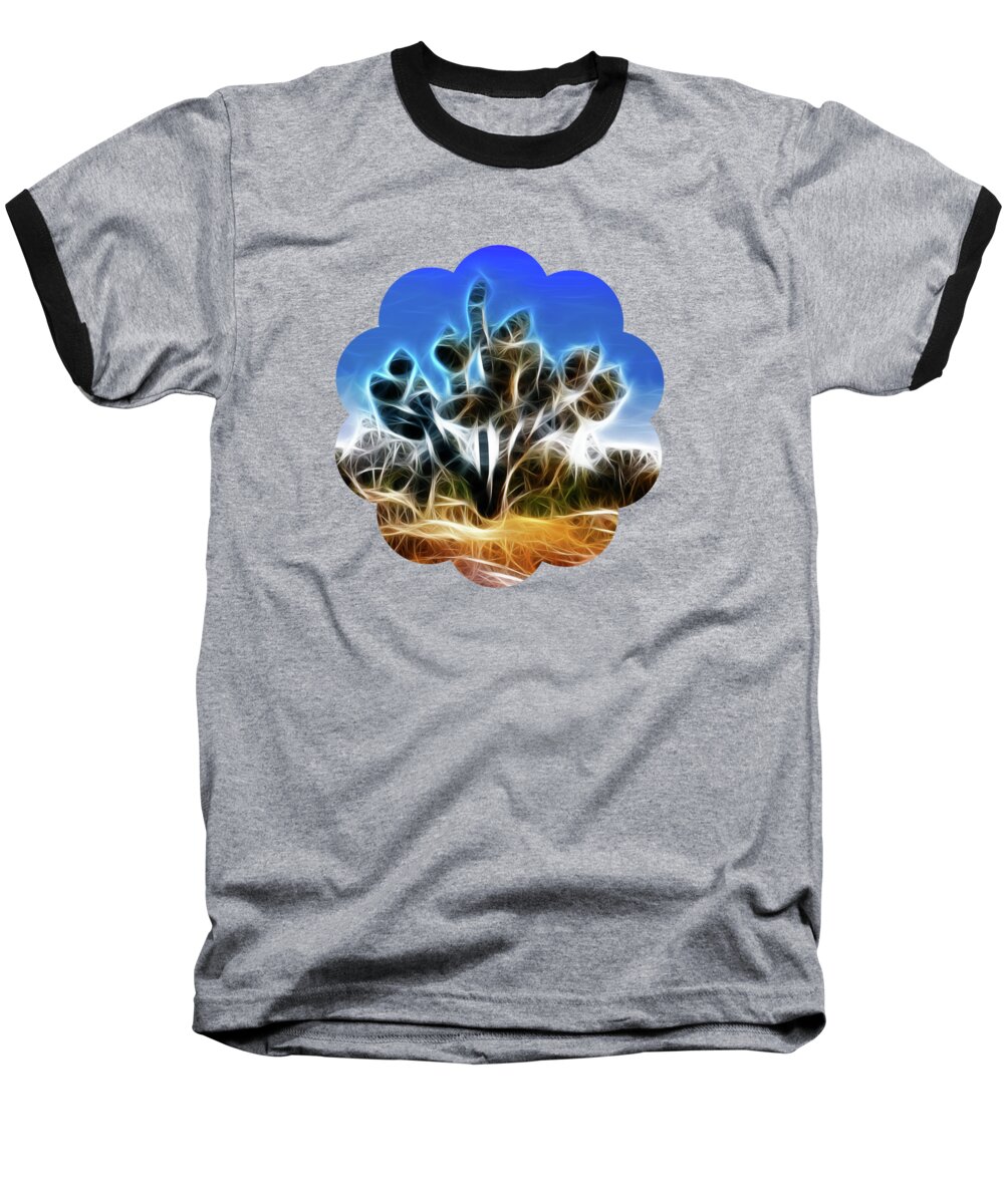 Joshua Tree Baseball T-Shirt featuring the painting Joshua Tree by Two Hivelys