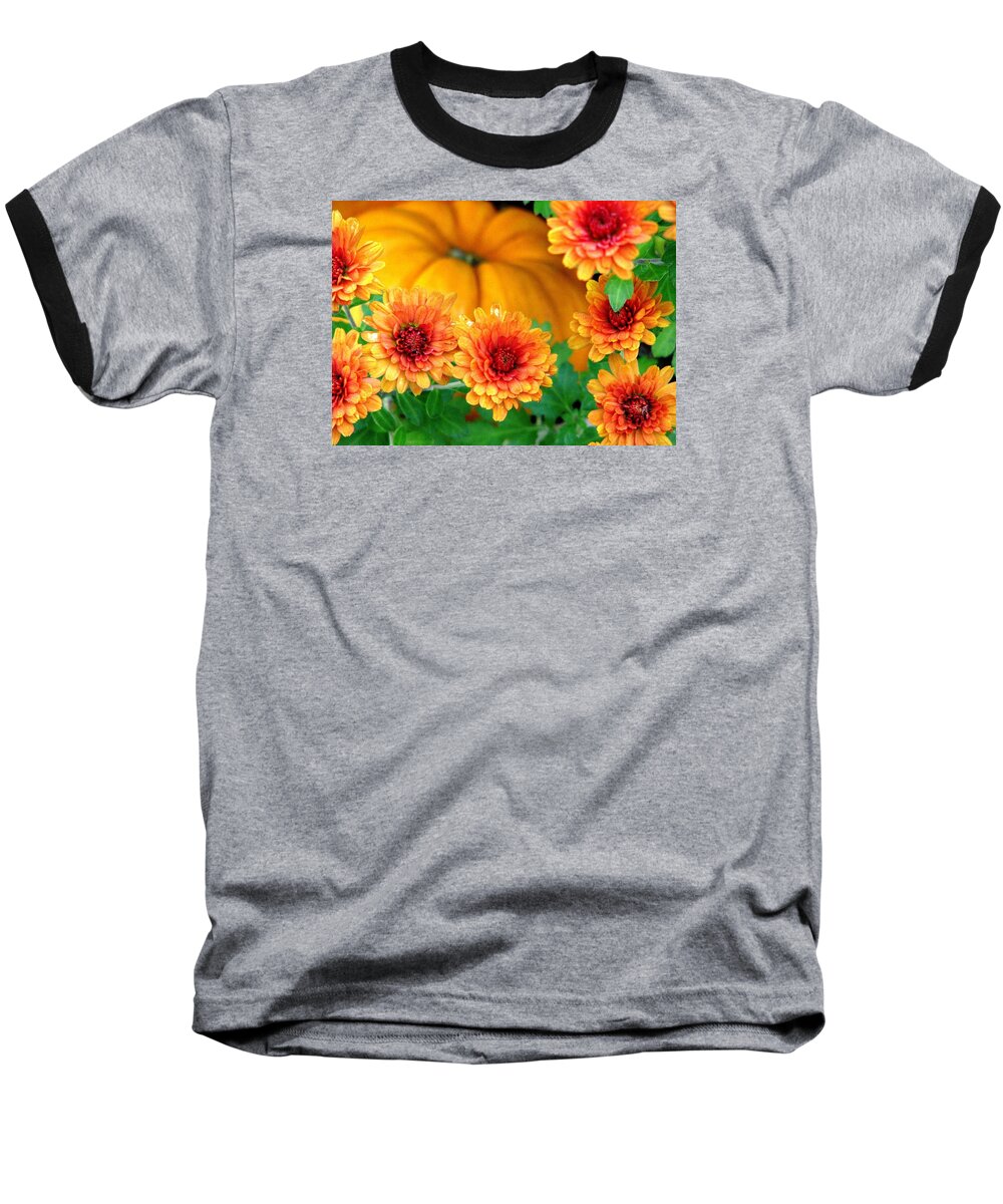 Pumpkin Baseball T-Shirt featuring the photograph Joy Of Autumn by Angela Davies