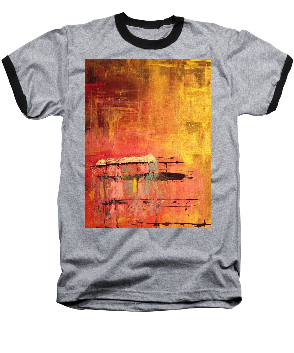  Baseball T-Shirt featuring the painting Julia by Lilliana Didovic