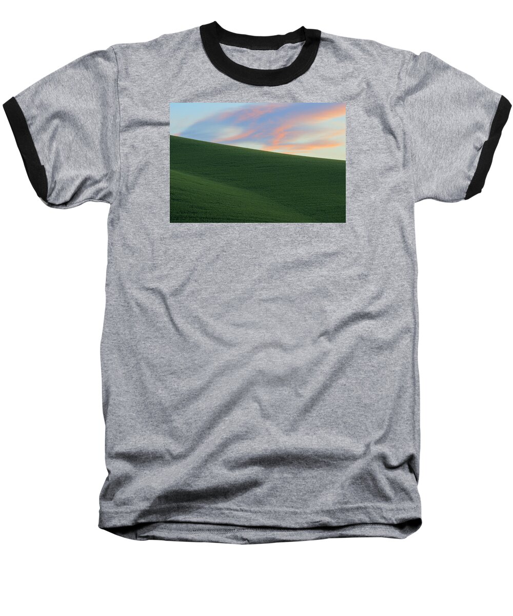 Outdoors Baseball T-Shirt featuring the photograph June Palouse Fields and Sky by Doug Davidson