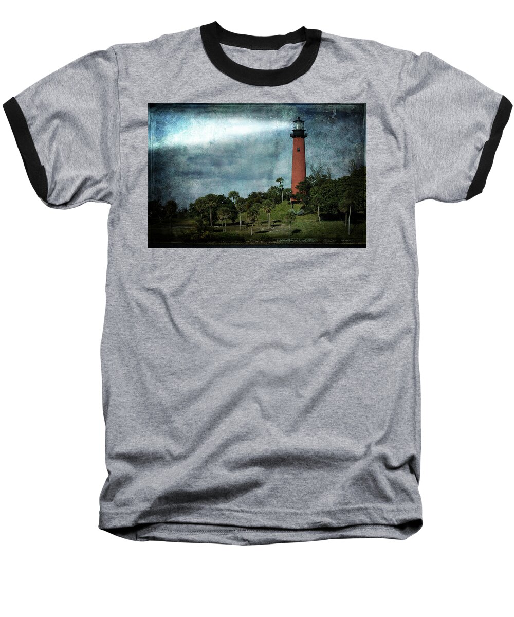 Lighthouse Baseball T-Shirt featuring the photograph Jupiter Lighthouse-2a by Rudy Umans