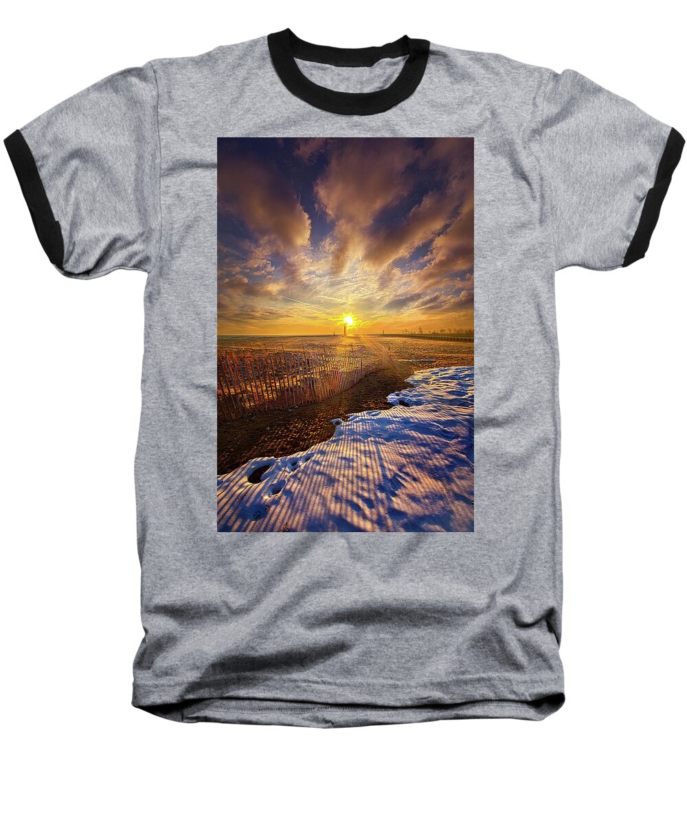 Clouds Baseball T-Shirt featuring the photograph Just A Bit More To Go by Phil Koch