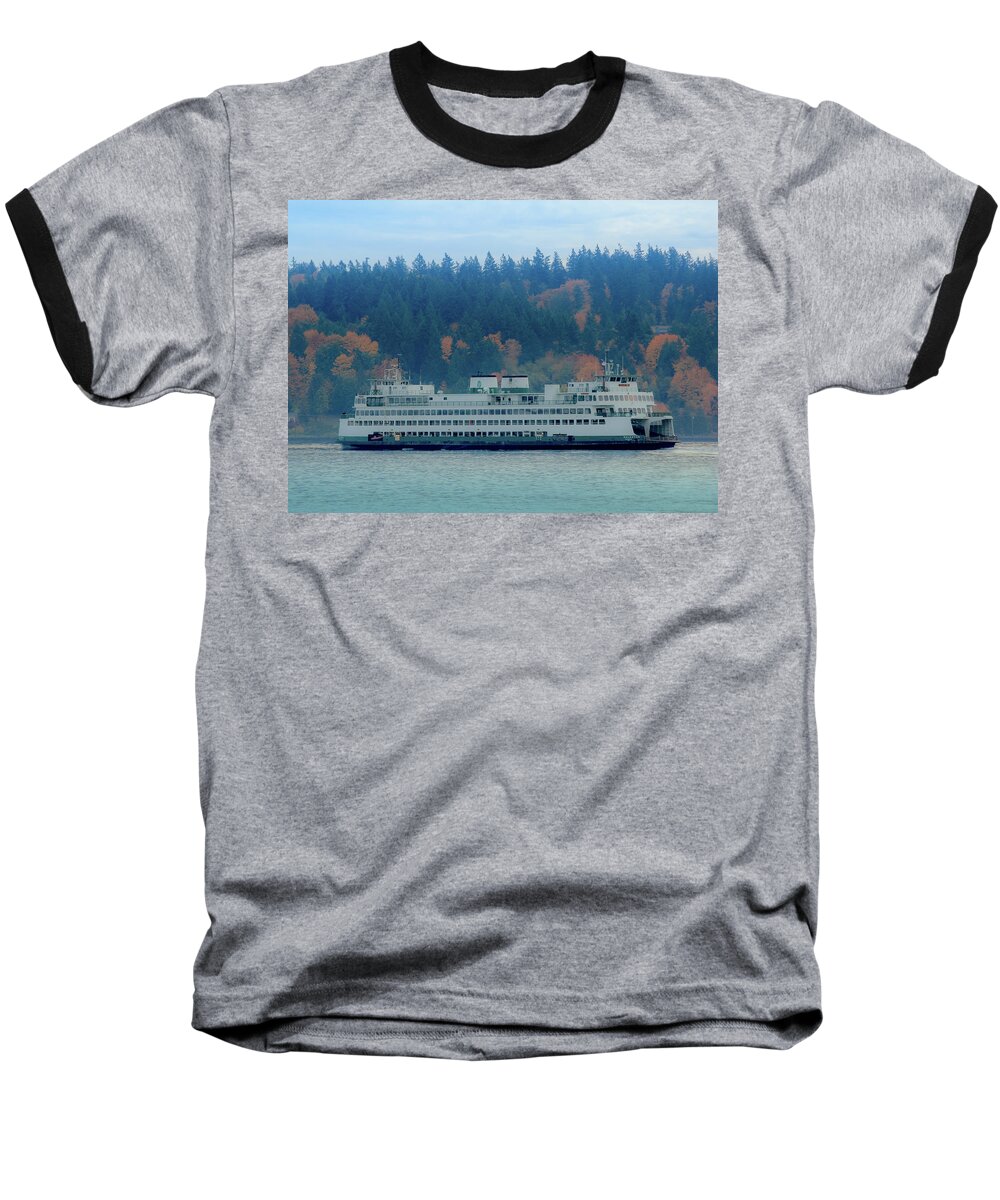 Bremerton Baseball T-Shirt featuring the photograph Kaleetan - Washington State Ferry by E Faithe Lester
