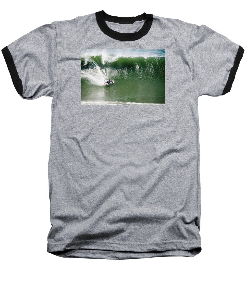Surfers Baseball T-Shirt featuring the photograph Kelly Slater by Waterdancer 
