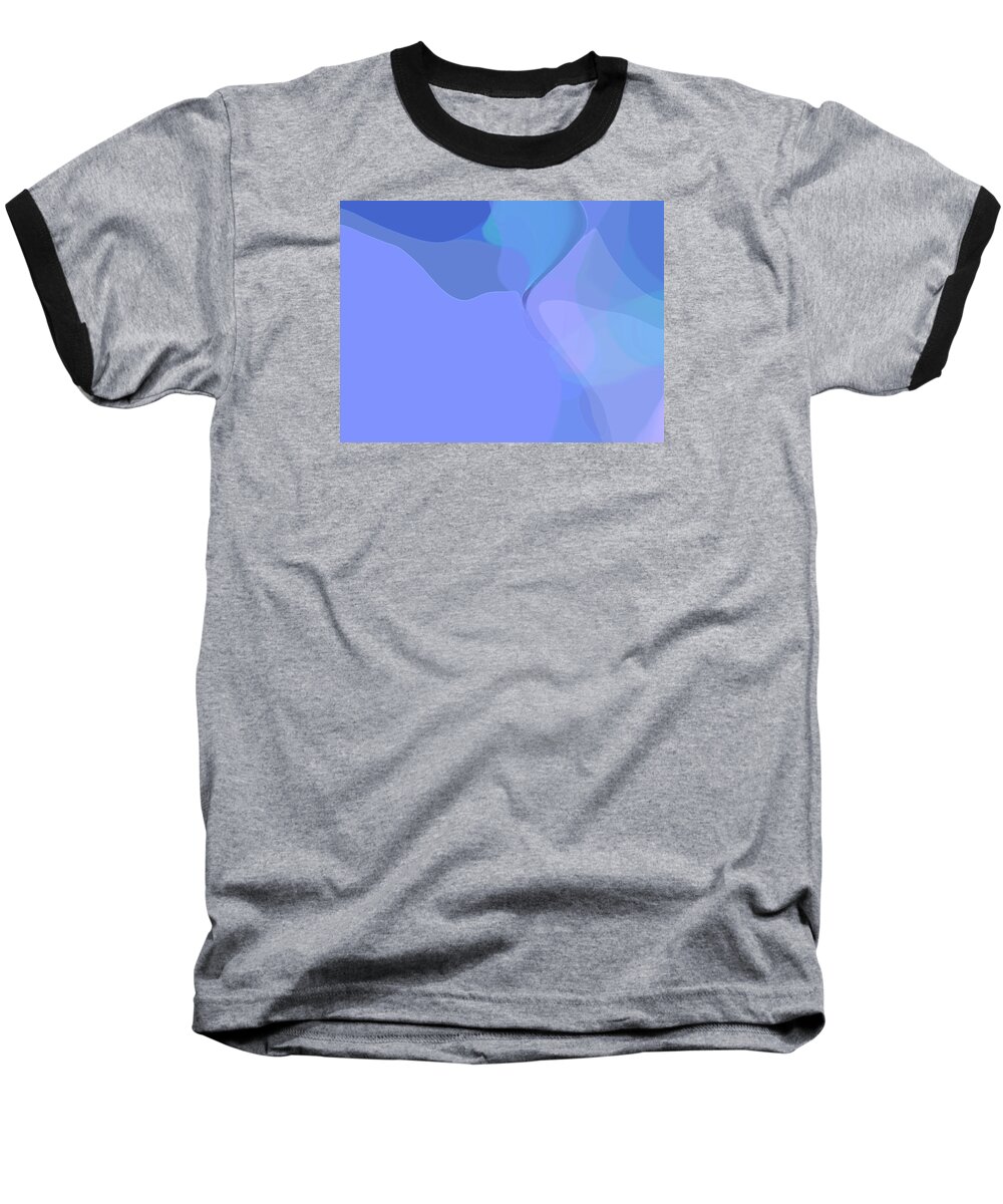 Improvisation Baseball T-Shirt featuring the digital art Kind of Blue by Gina Harrison