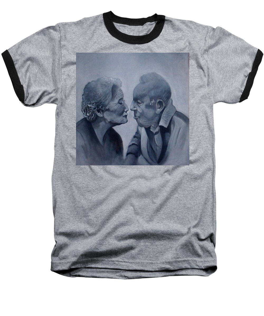 Old Baseball T-Shirt featuring the painting Kiss by Paul Weerasekera
