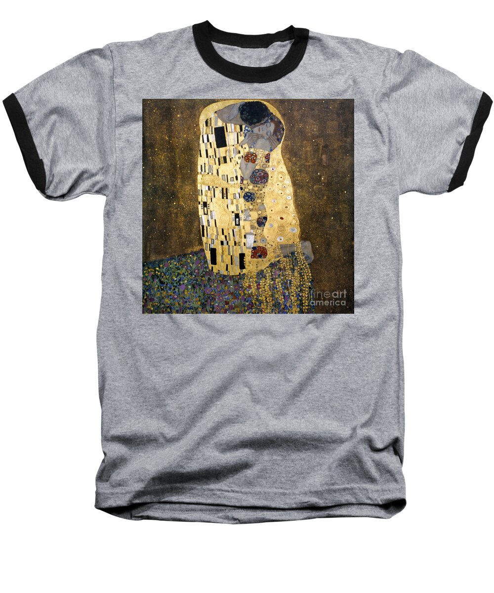 1907 Baseball T-Shirt featuring the photograph The Kiss, 1907-08 #2 by Gustav Klimt