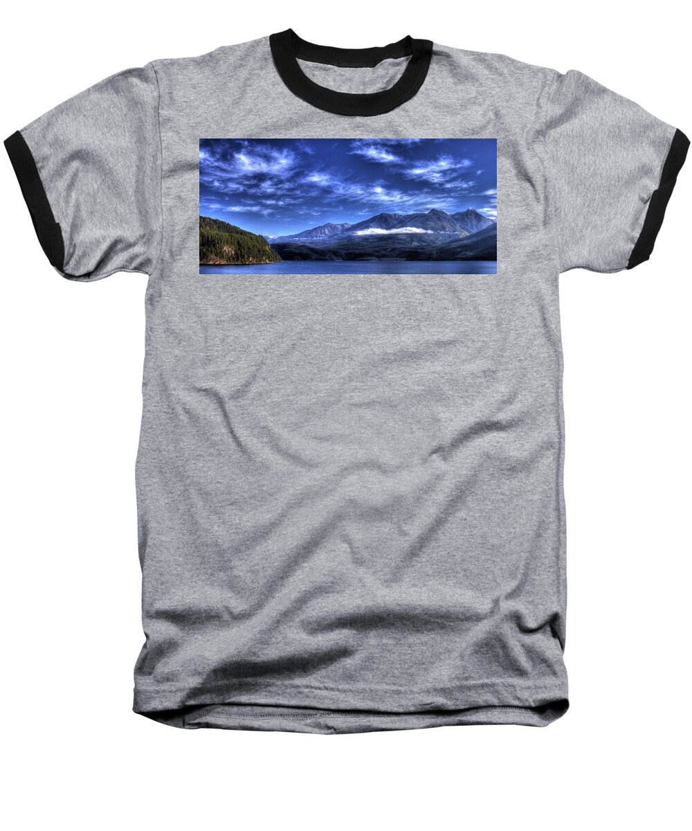 Kaslo Baseball T-Shirt featuring the photograph Kootenai Lake from Kaslo by Lee Santa