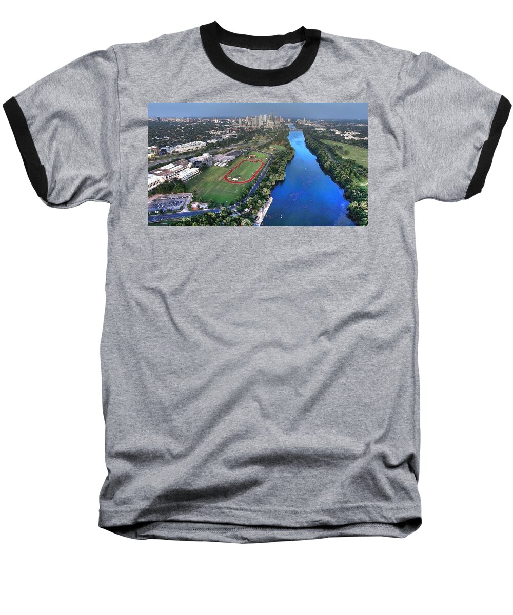 Cityscape Baseball T-Shirt featuring the photograph Lady Bird Lake by Andrew Nourse