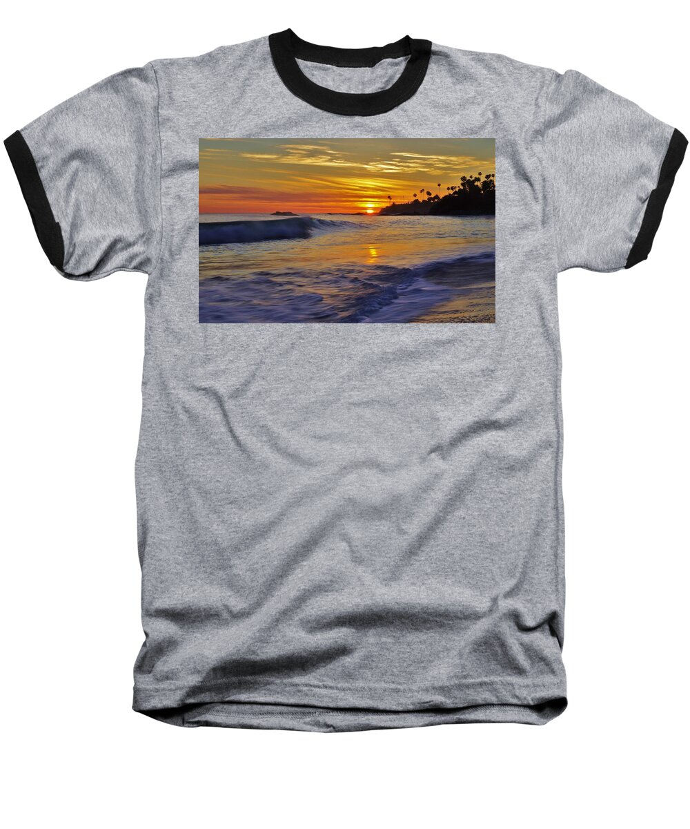 Laguna Beach Baseball T-Shirt featuring the photograph Laguna's Last Light by Matt Helm