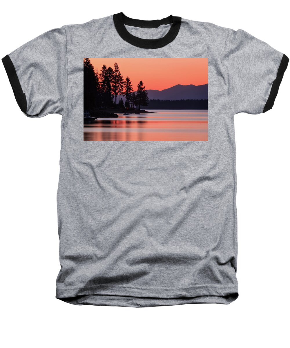 Landscape Baseball T-Shirt featuring the photograph Lake Almanor Twilight by James Eddy