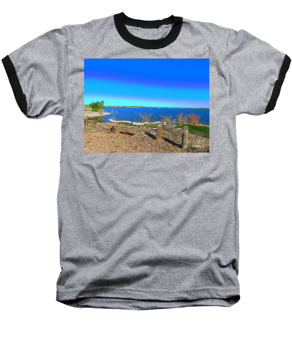  Baseball T-Shirt featuring the photograph Lake Pueblo Painted by Kelly Awad