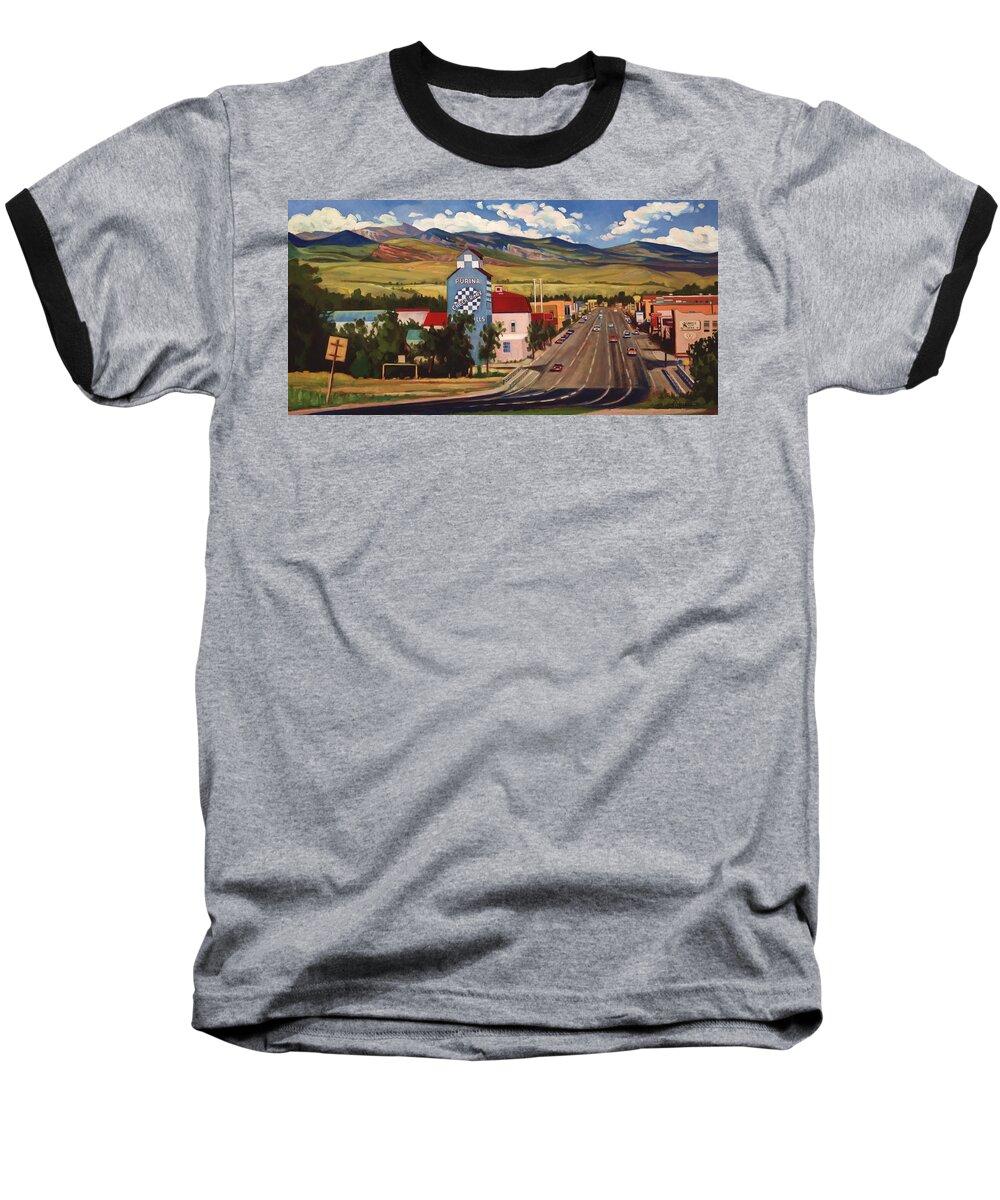 Lander Baseball T-Shirt featuring the painting Lander 2000 by Art West