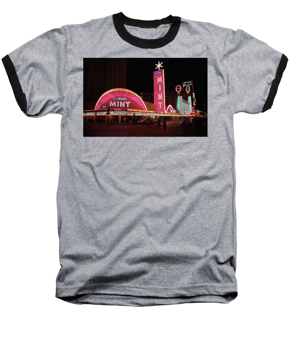 America Baseball T-Shirt featuring the photograph Las Vegas 1983 #3 by Frank Romeo