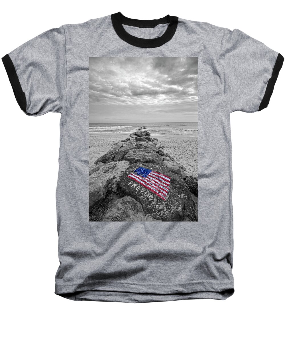 Lashley Baseball T-Shirt featuring the photograph Lashley Beach Freedom by Robert Seifert