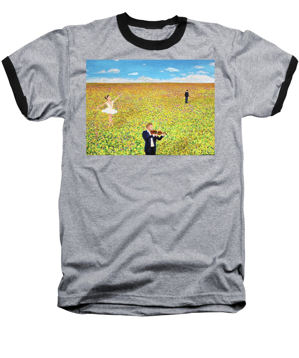 Monet Baseball T-Shirt featuring the painting Last Dance by Thomas Blood