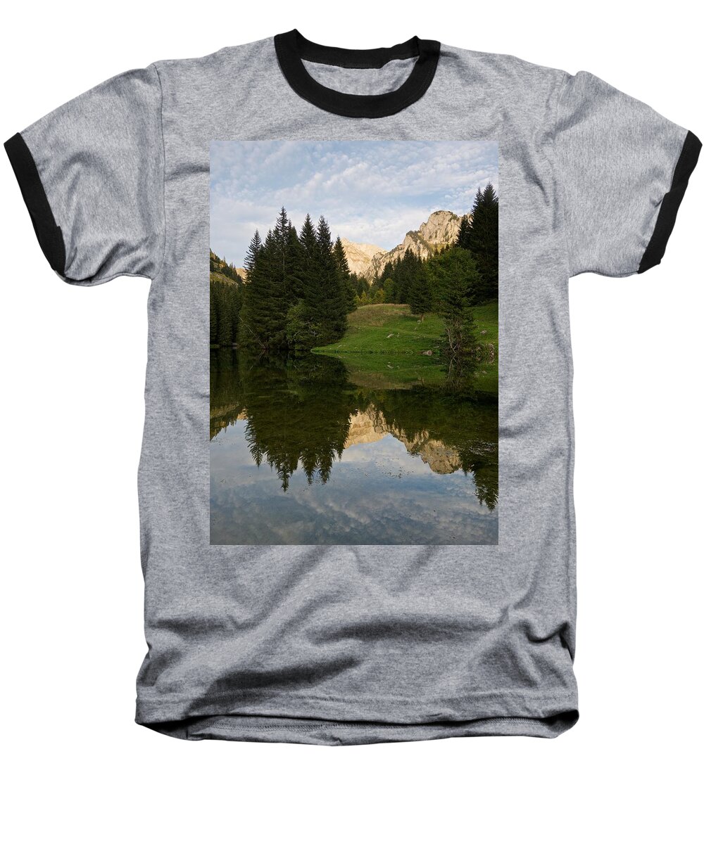 Lac De Fontaine Baseball T-Shirt featuring the photograph Last Light at Lac De Fontaine by Stephen Taylor