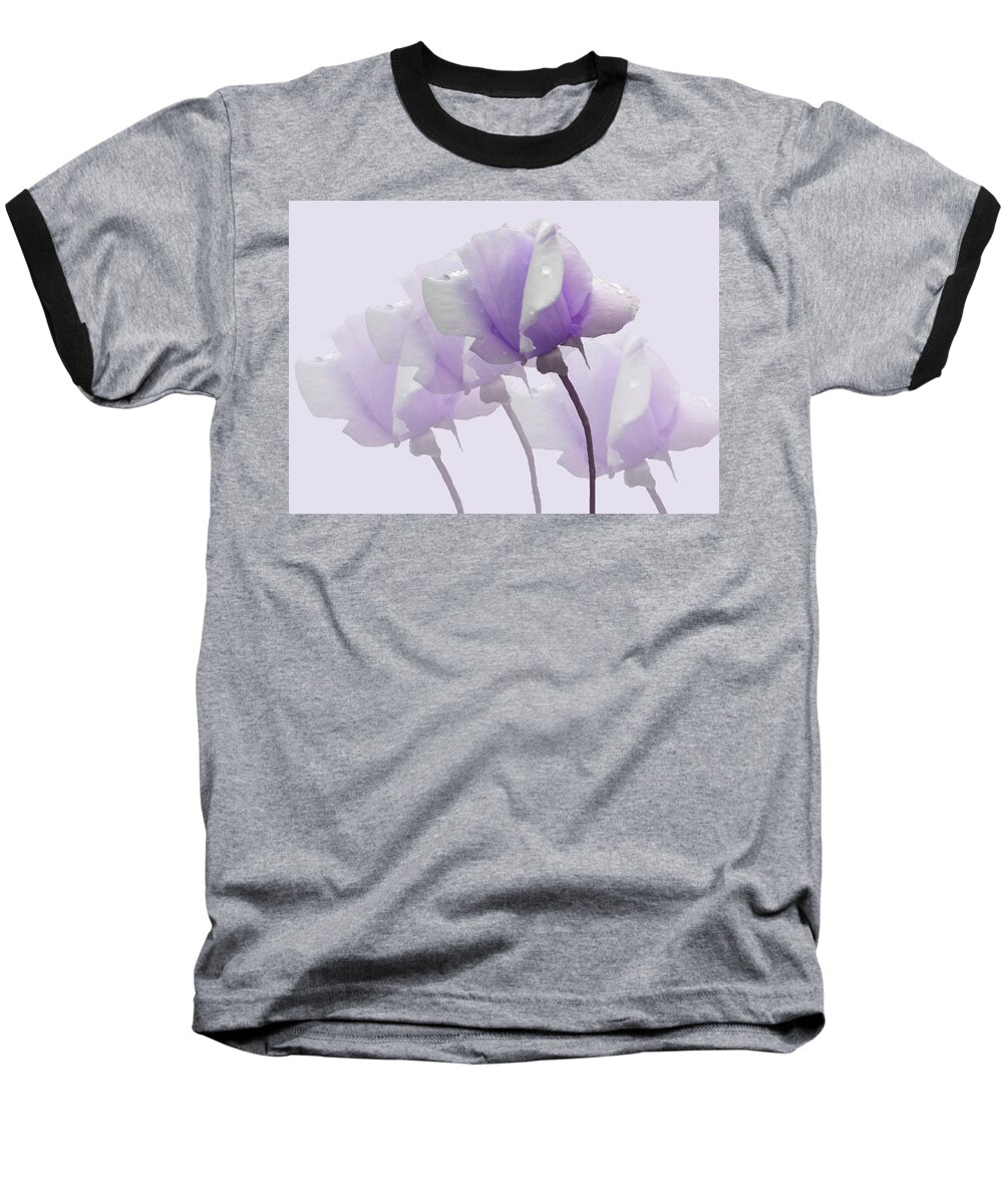 Rose Baseball T-Shirt featuring the photograph Lavender Roses by Rosalie Scanlon