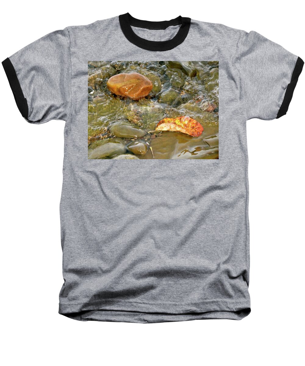 Rock Baseball T-Shirt featuring the photograph Leaf, Rock Leaf by Azthet Photography