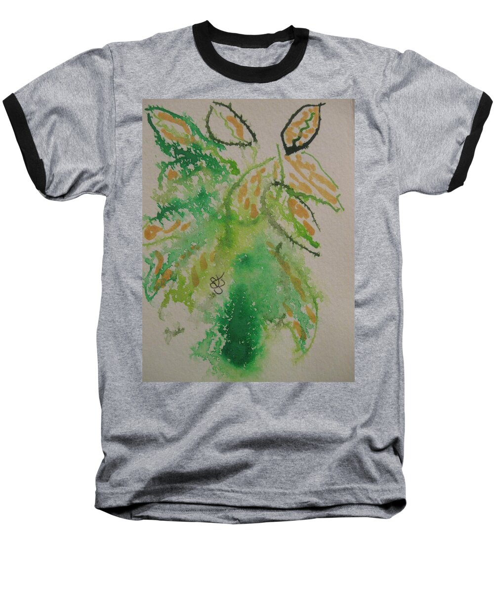 Leaves Baseball T-Shirt featuring the drawing Leaves by AJ Brown