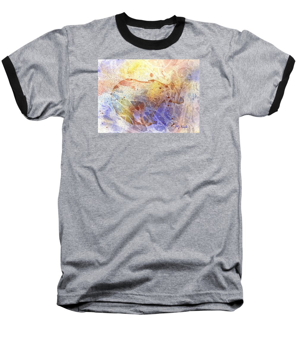 Bear Baseball T-Shirt featuring the painting Legend by Marsha Karle