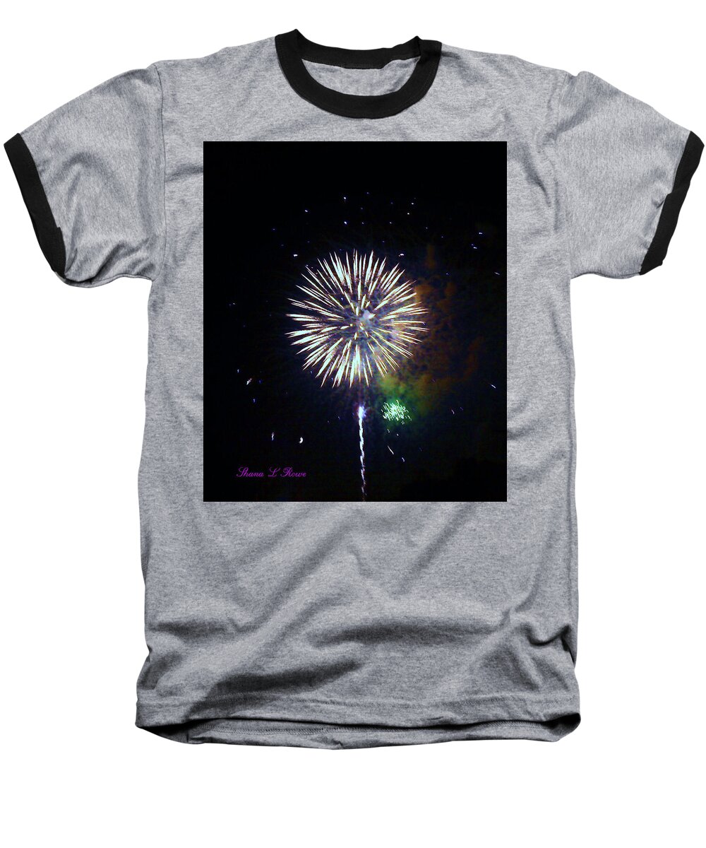 Fireworks Baseball T-Shirt featuring the photograph Lets Celebrate by Shana Rowe Jackson