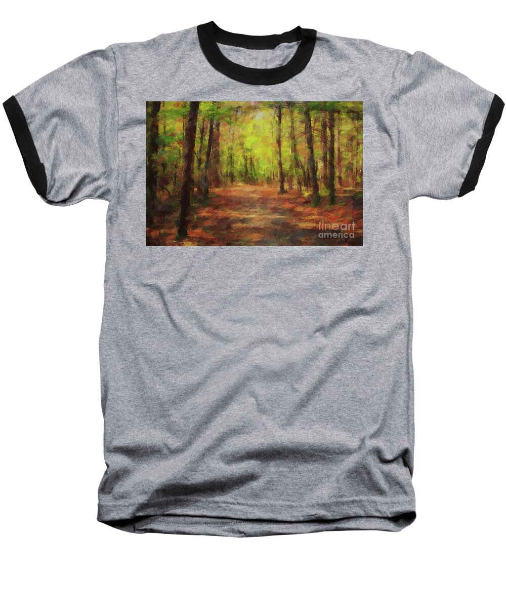 Trees Baseball T-Shirt featuring the photograph Let's Take A Walk Art by Geraldine DeBoer
